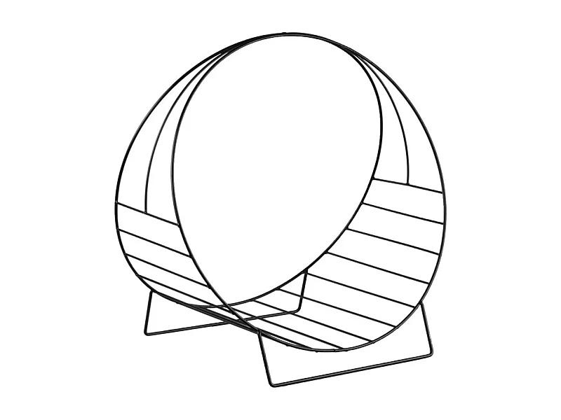 Porte revues / Porte bûches filaire en métal noir - RACK 9968