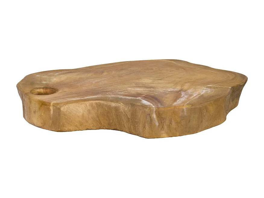Planche à découper artisanale L.30 cm en bois de teck naturel - PLANK