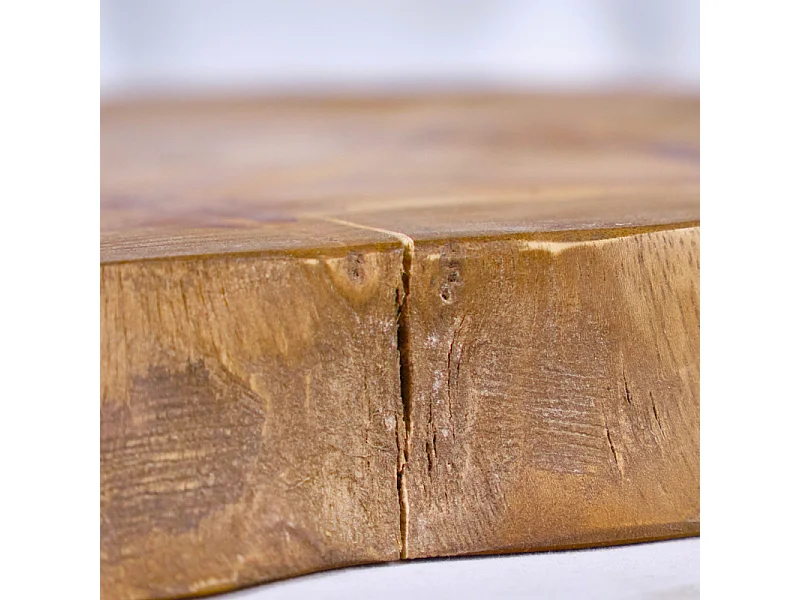 Planche à découper artisanale L.30 cm en bois de teck naturel - PLANK