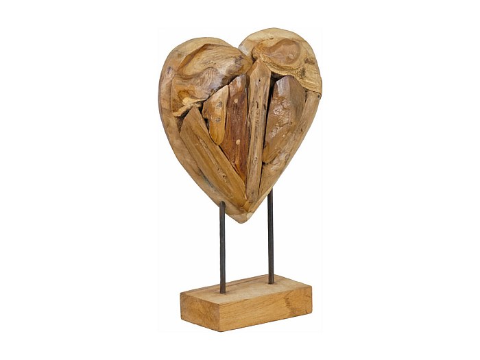 Sculpture Murale Artisanale En Bois - Pient - Vintage - 45x45x36