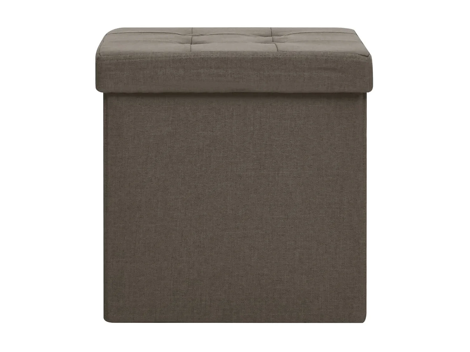 Tabourets de rangement pliables 2 pcs Marron Faux lin