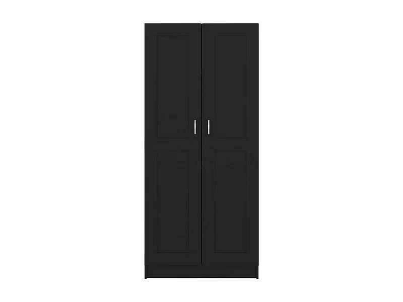 Armoire multifonction 2 portes Kala 82cm - Un rangement tout-en-un pour votre maison-Noir