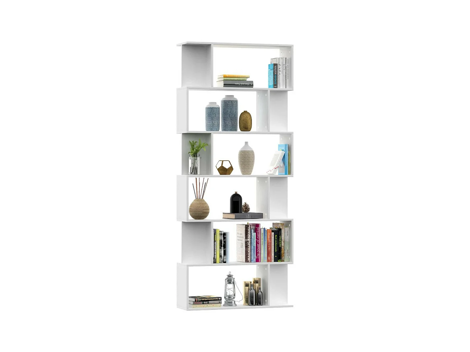 Bibliothèque-Séparateur de pièce Blanc 80x24x192