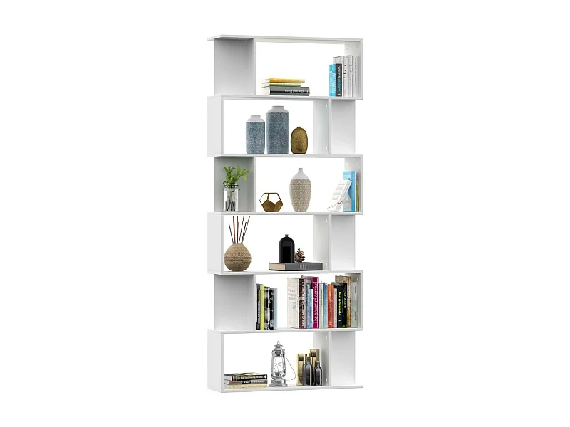 Bibliothèque-Séparateur de pièce Blanc 80x24x192