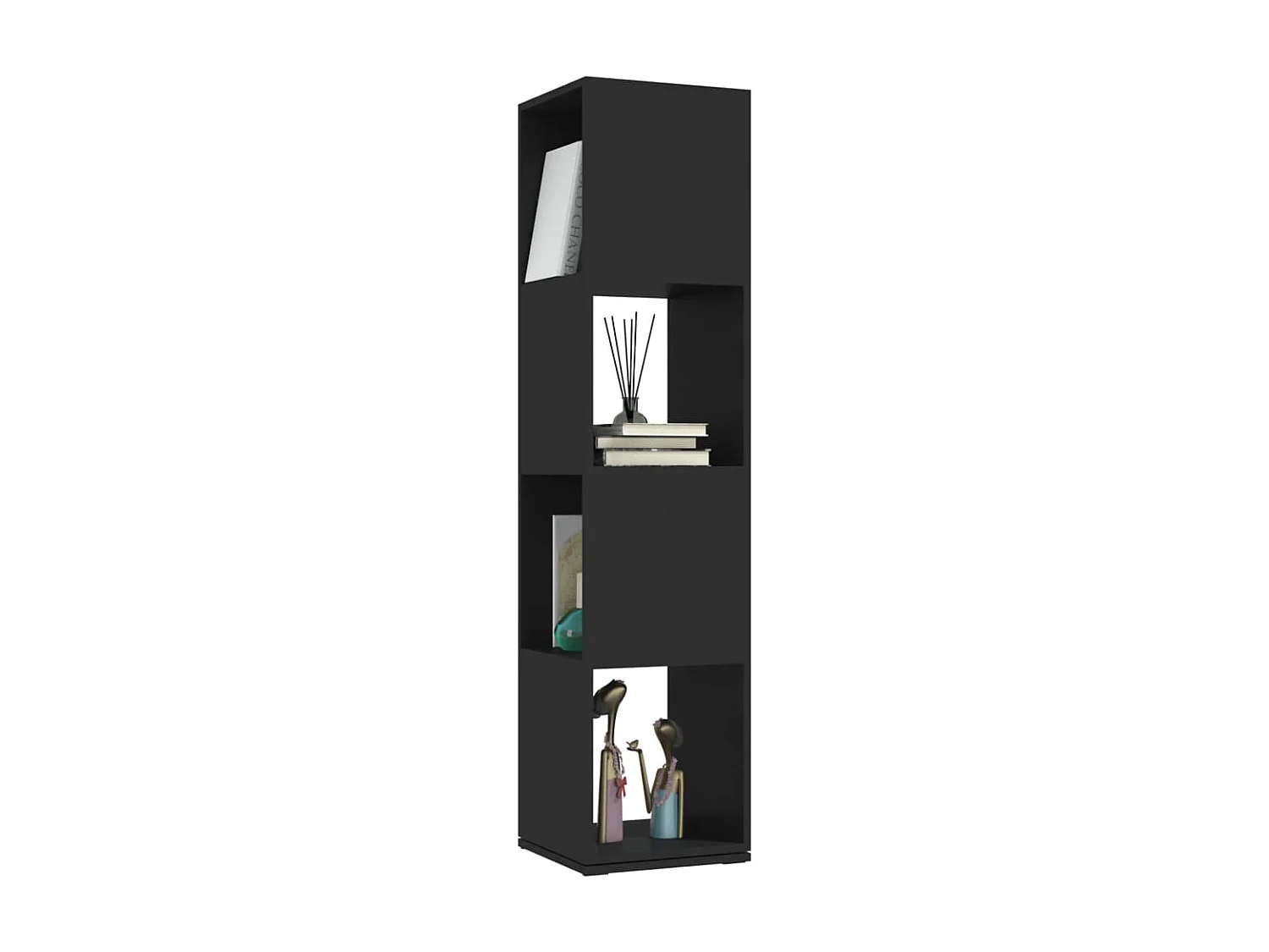 Armoire rotative Noir 34,5x34,5x147,5