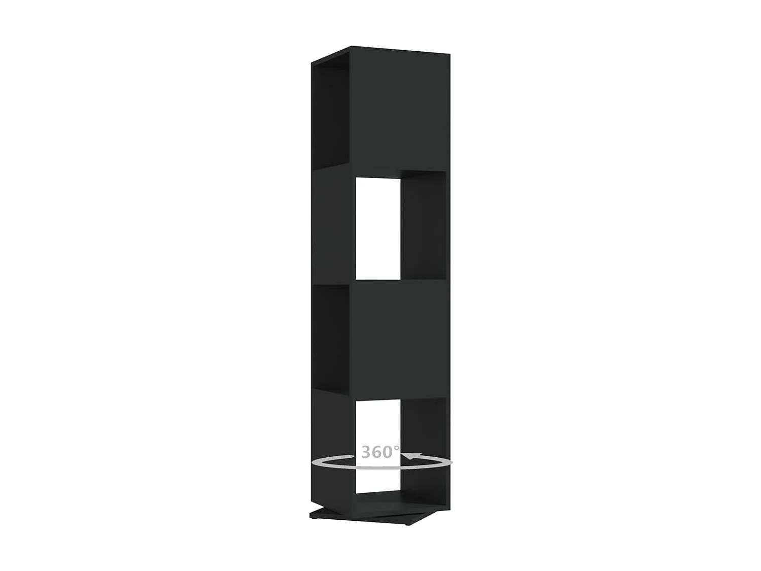 Armoire rotative Noir 34,5x34,5x147,5