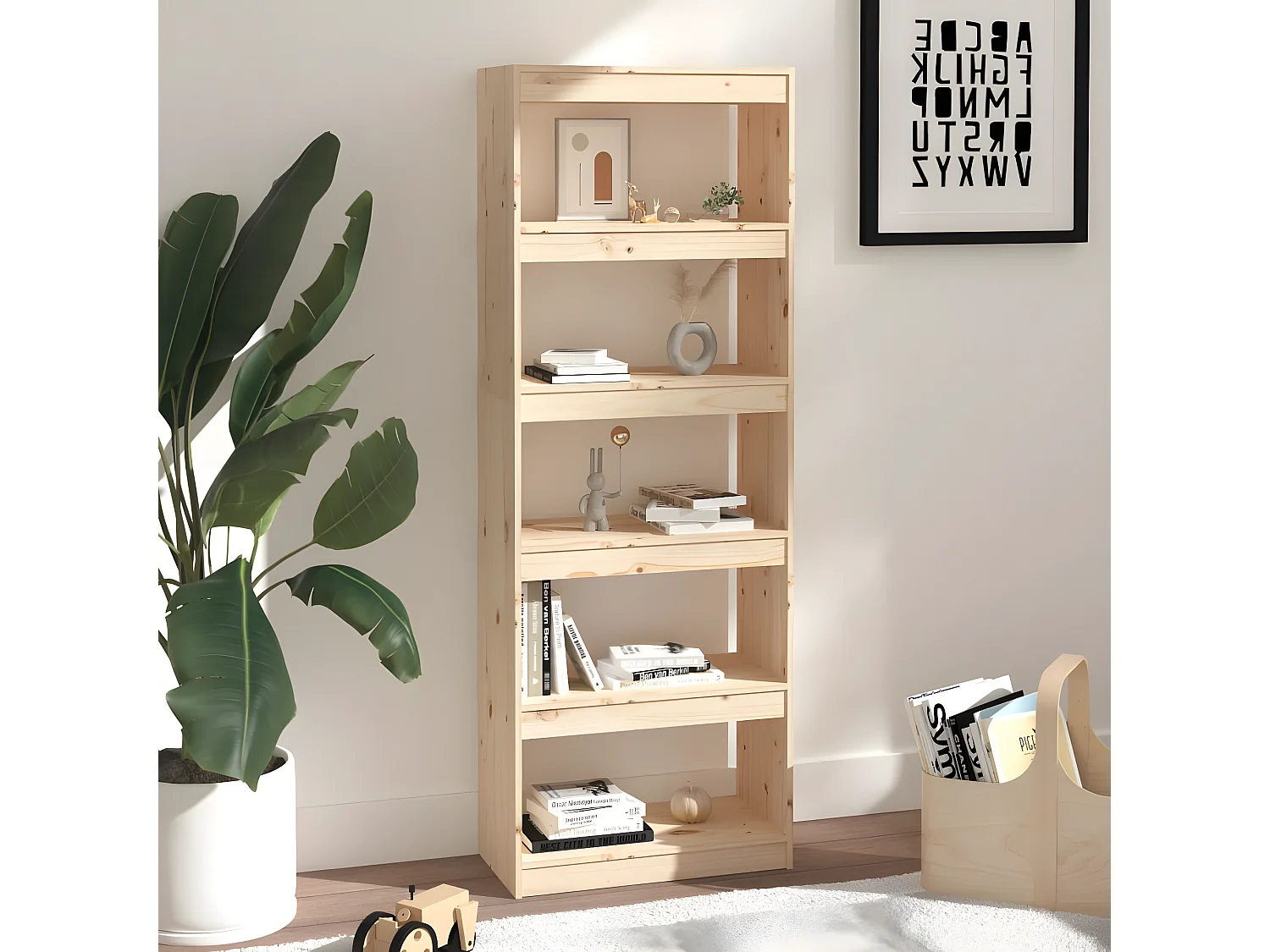 Bibliothèque-Séparateur de pièce 60x30x167,5 Bois de pin