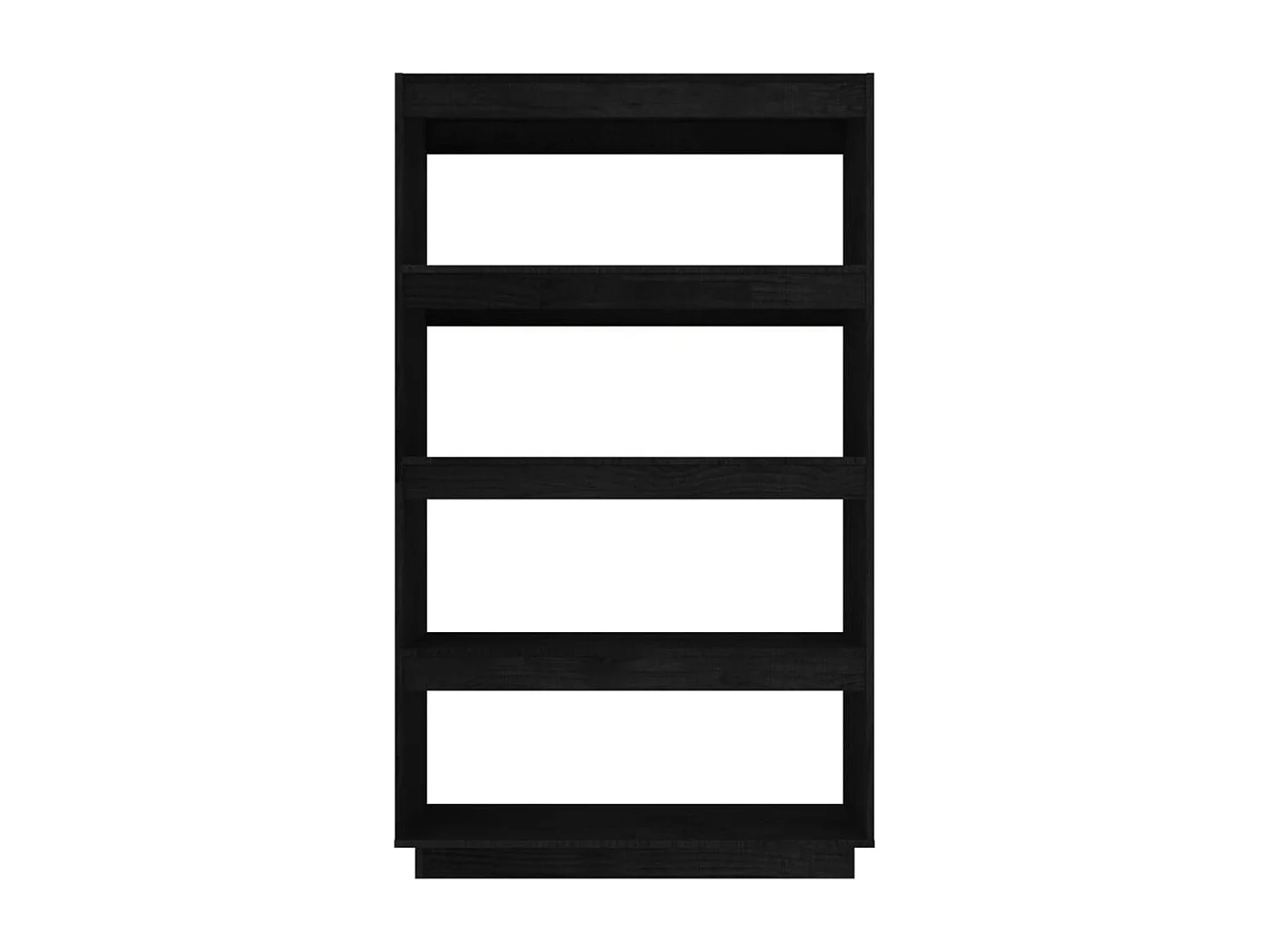 Bibliothèque-Séparateur de pièce Noir 80x35x135 Pin massif