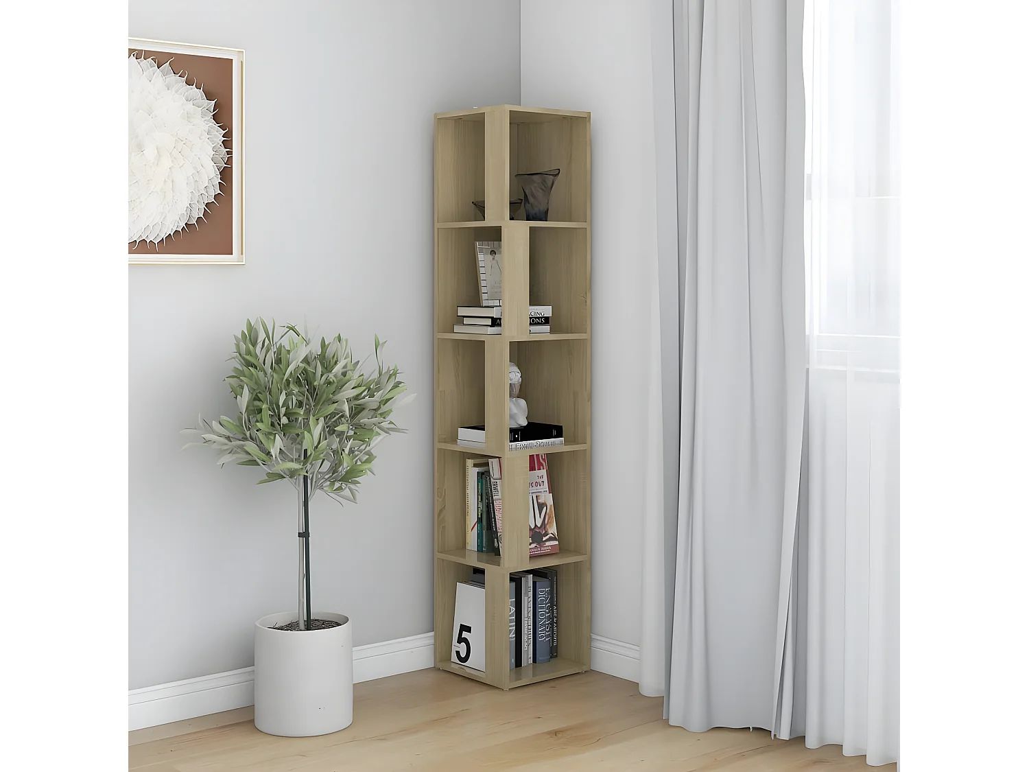 Armoire d'angle Chêne sonoma 33x33x164,5