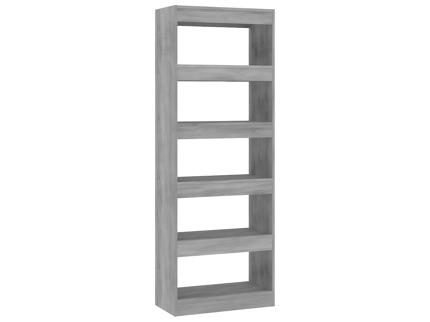 Bibliothèque-Séparateur de pièce Gris béton 60x30x166