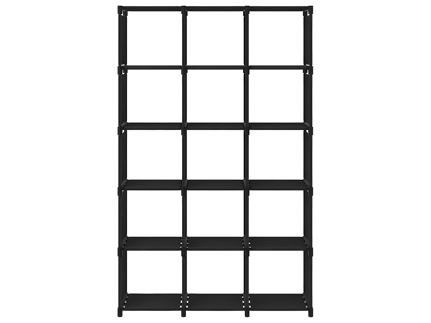 Étagère d'affichage 15 cubes Noir 103x30x175,5 Tissu