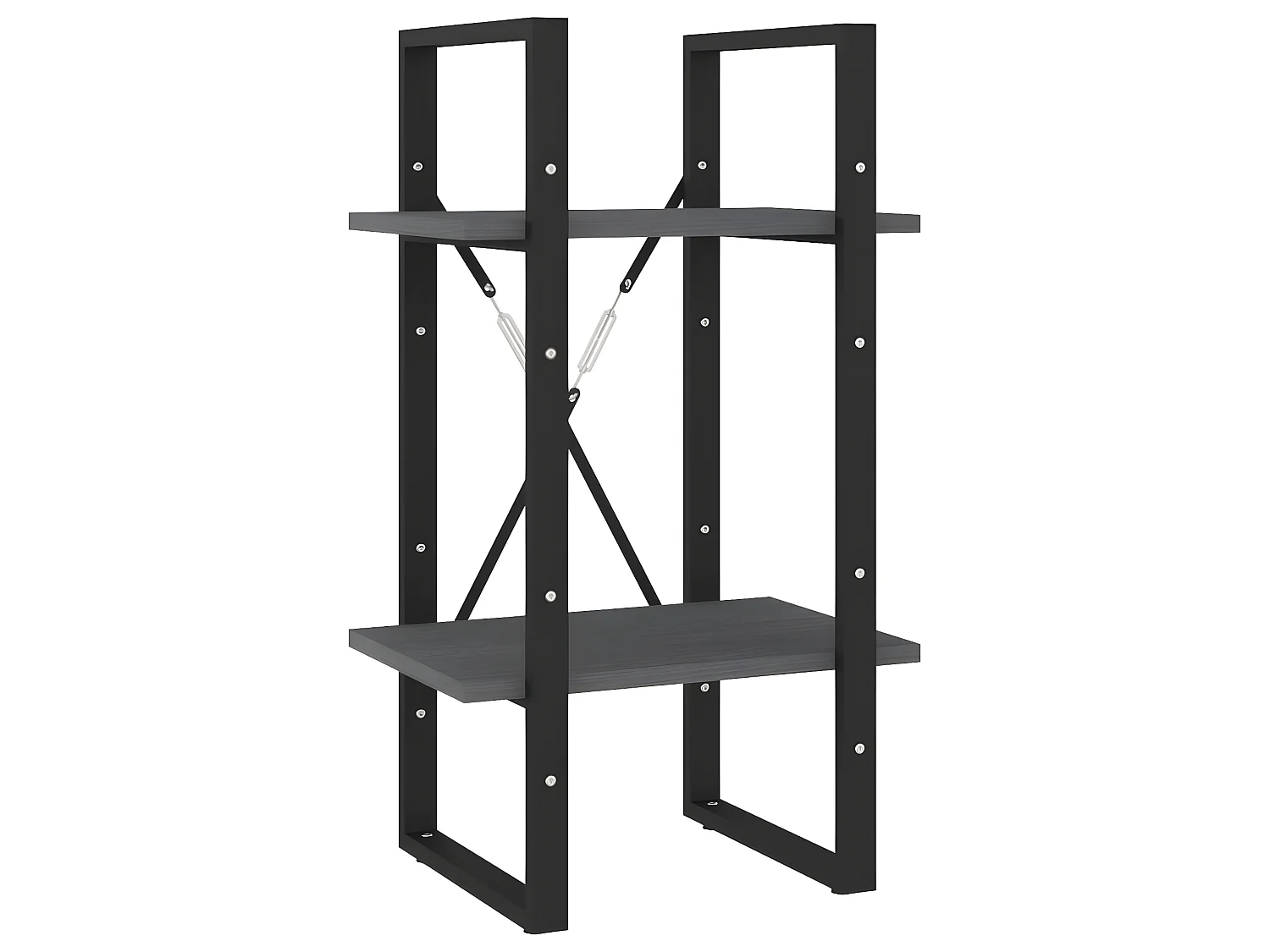 Bibliothèque à 5 niveaux Gris 40x30x175 Bois de pin