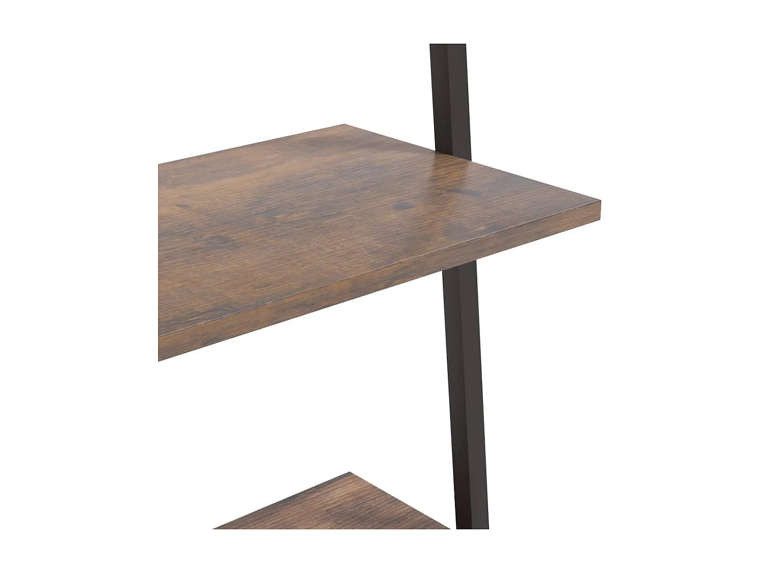 Étagère inclinée à 5 niveaux Marron foncé et noir 64x34x185,5
