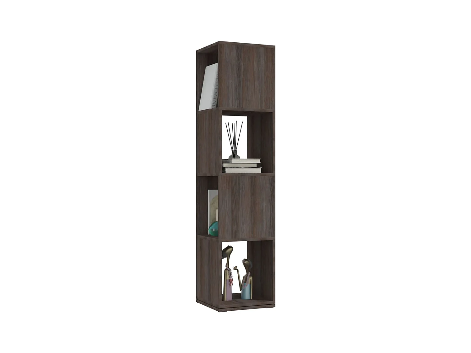 Armoire rotative Gris et chêne 34,5x34,5x147,5