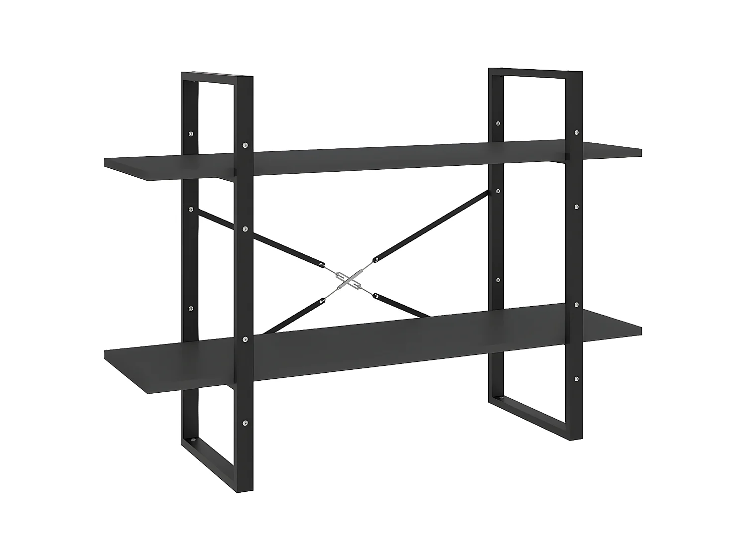 Bibliothèque à 5 niveaux Gris 100x30x175