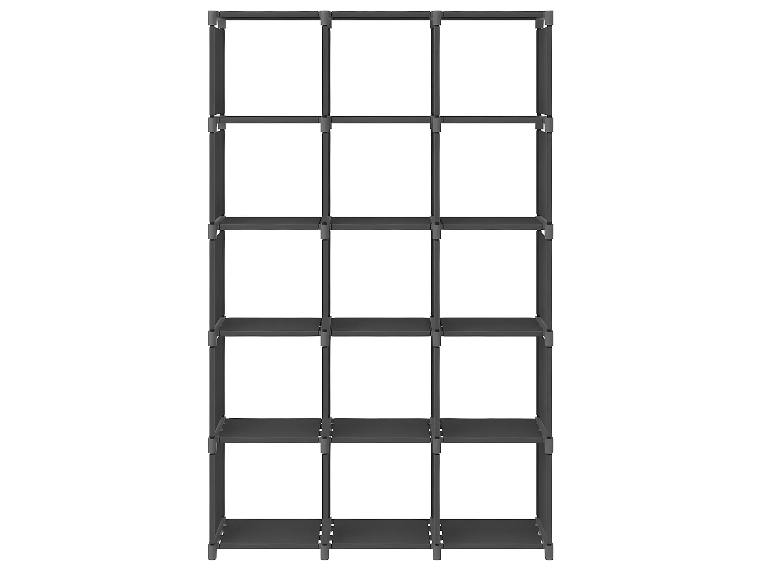 Étagère d'affichage 15 cubes Gris 103x30x175,5 Tissu