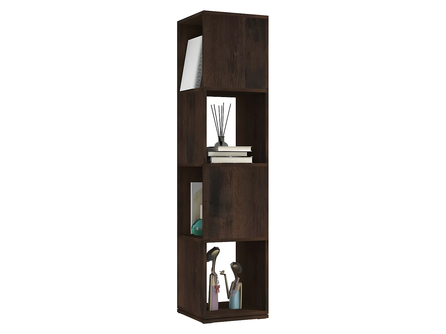 Armoire rotative Chêne fumé 34,5x34,5x147,5