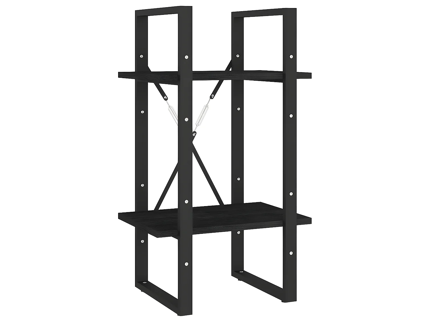 Bibliothèque à 5 niveaux Noir 40x30x175 Bois de pin