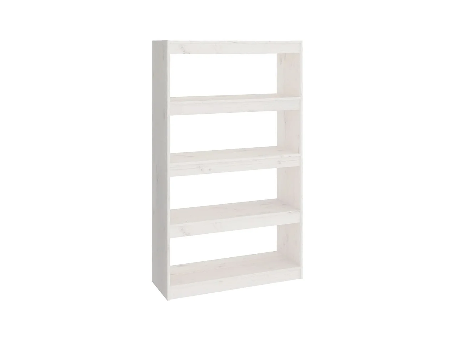 Bibliothèque-Séparateur de pièce Blanc 80x30x135,5 Pin solide