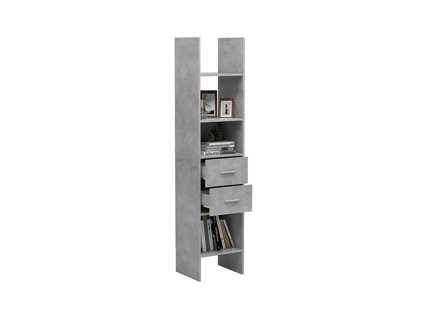 Bibliothèque Gris béton 40x35x180