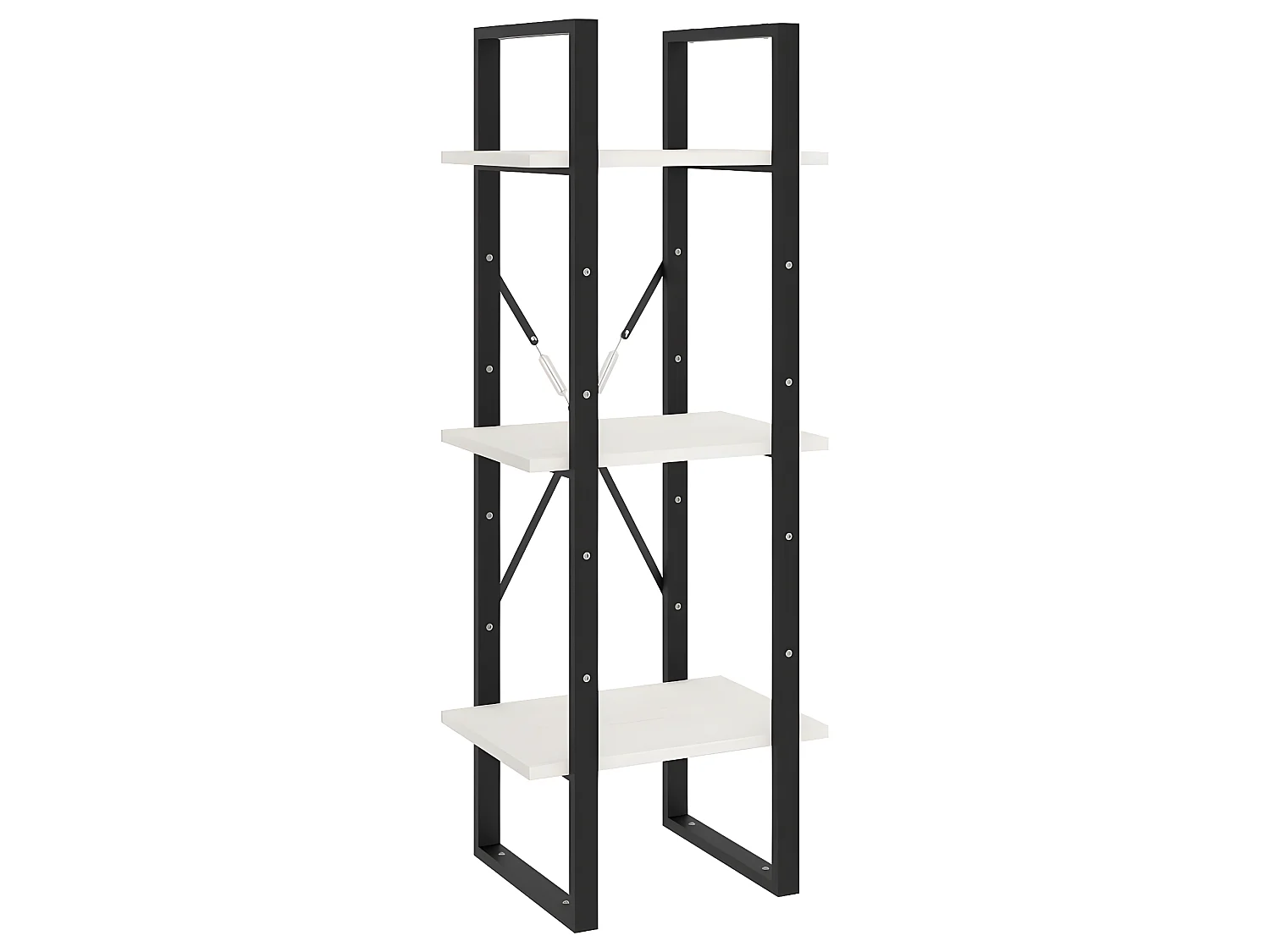 Bibliothèque à 5 niveaux Blanc 40x30x175 Bois de pin