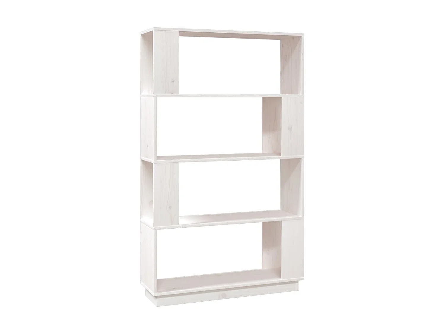 Bibliothèque-Séparateur de pièce Blanc 80x25x132 Pin solide