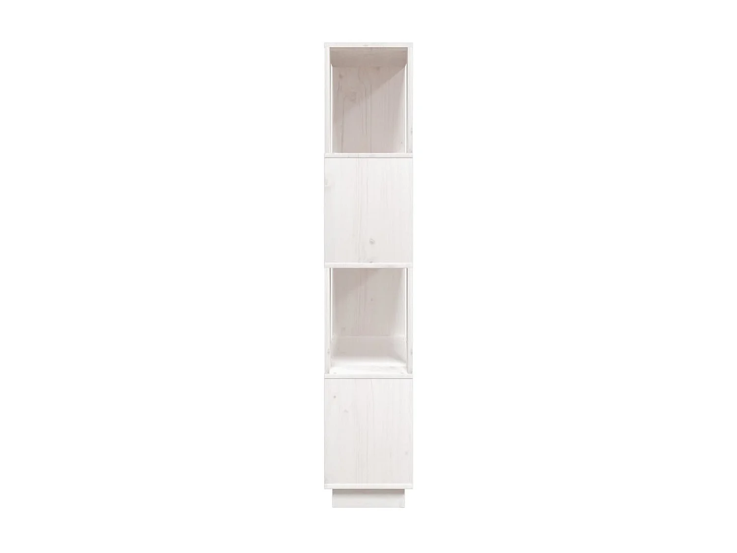 Bibliothèque-Séparateur de pièce Blanc 80x25x132 Pin solide