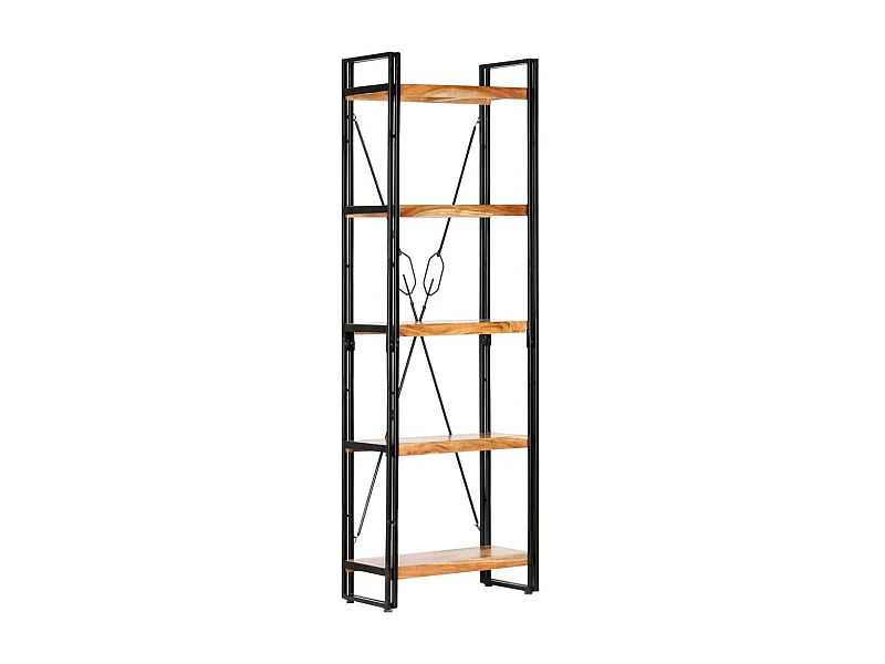 Bibliothèque à 5 niveaux 60x30x180 Bois d'acacia solide