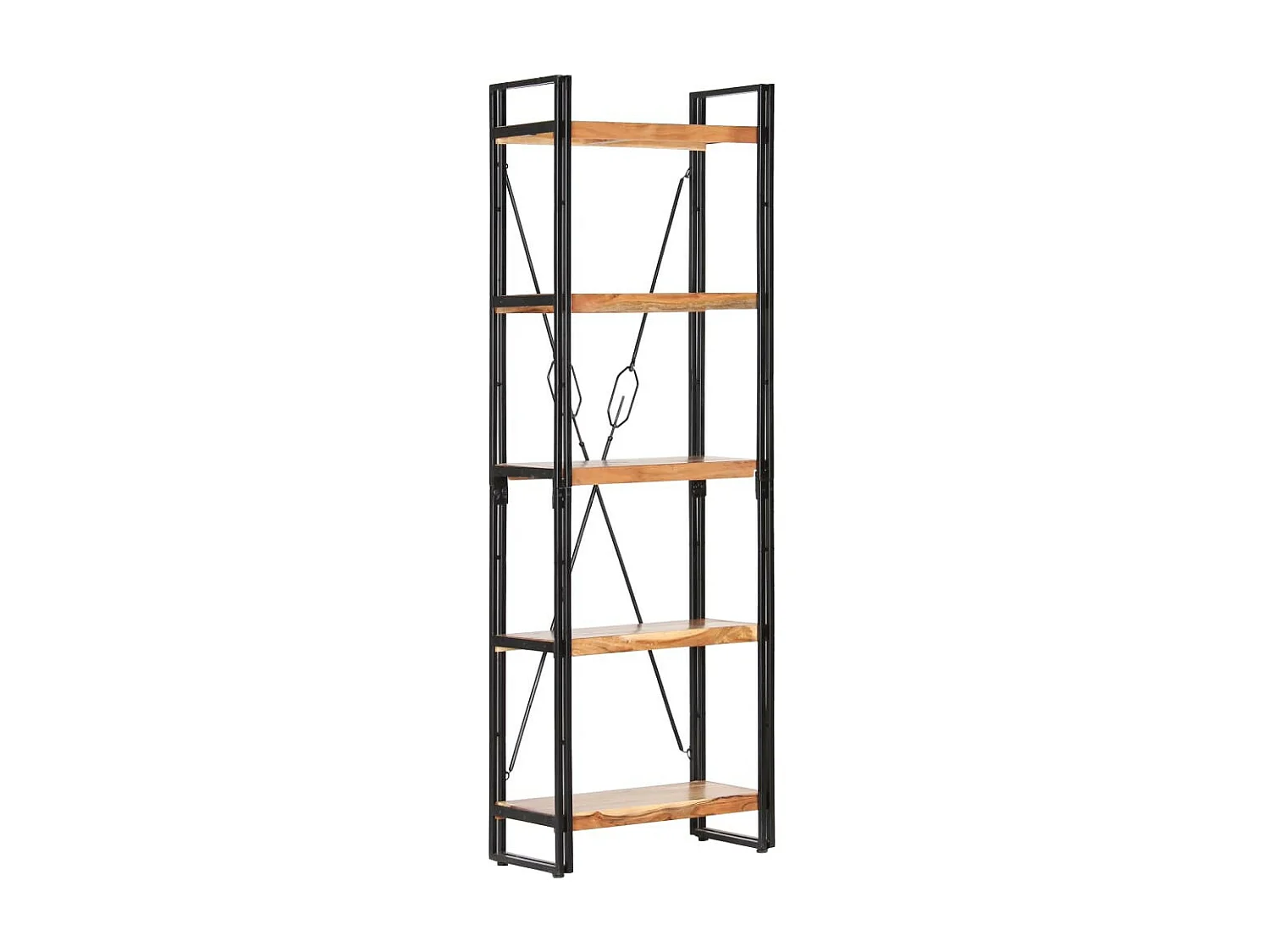 Bibliothèque à 5 niveaux 60x30x180 Bois d'acacia solide
