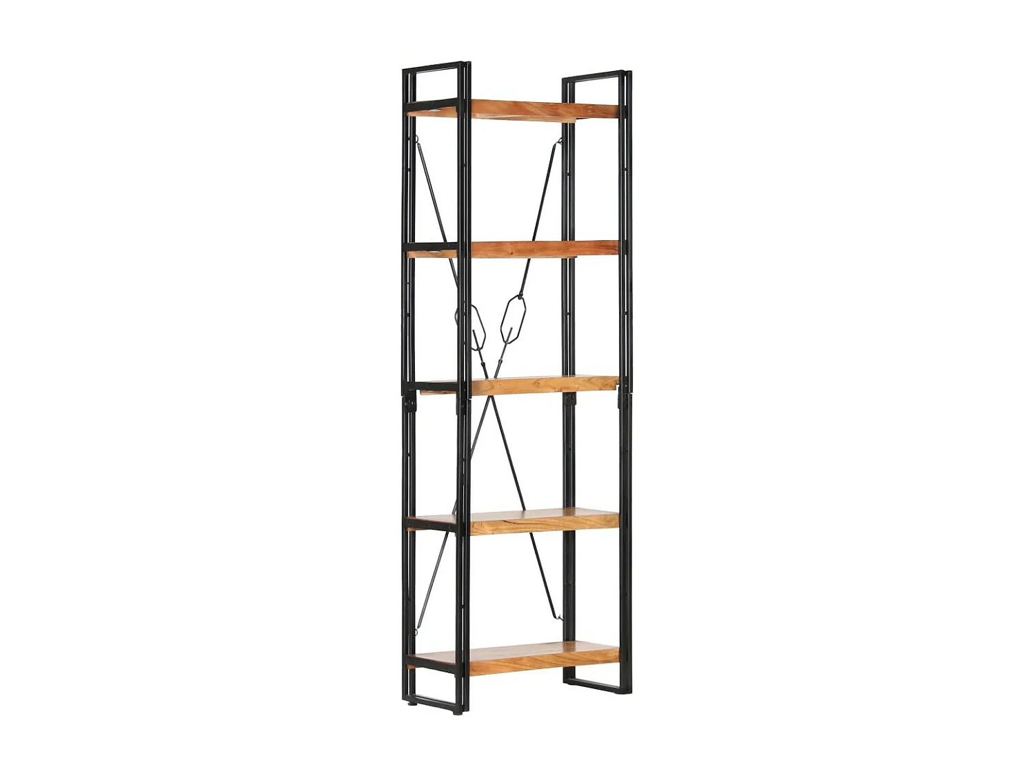 Bibliothèque à 5 niveaux 60x30x180 Bois d'acacia solide