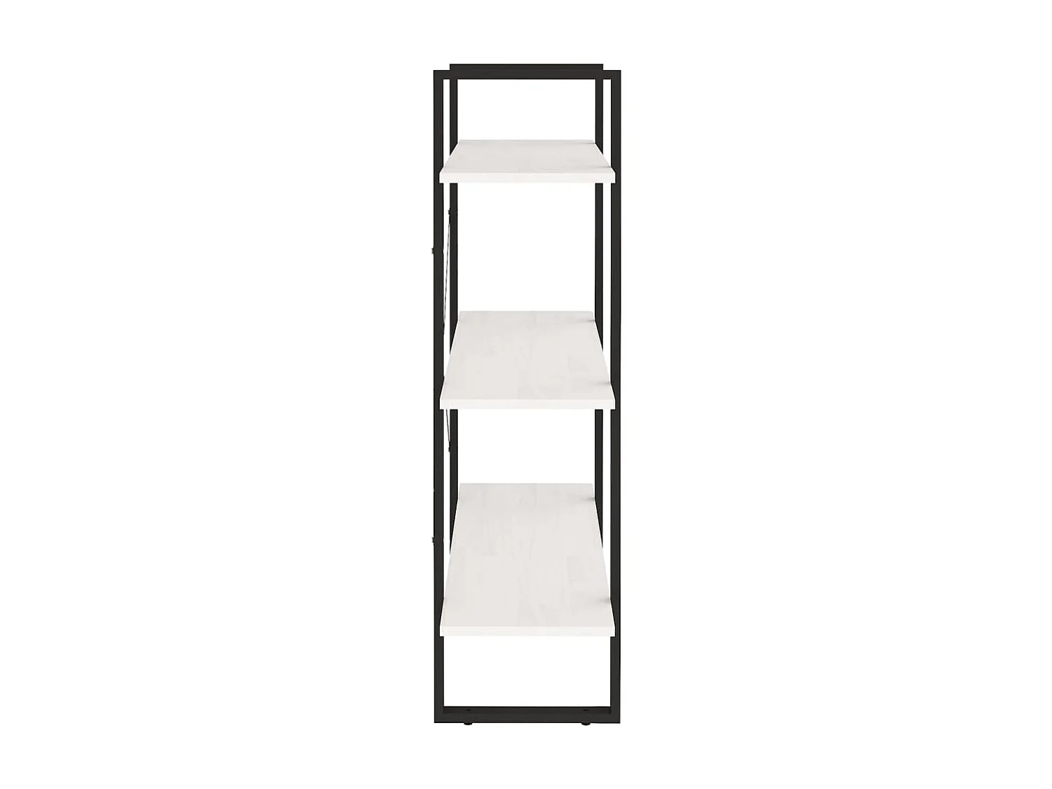 Bibliothèque à 3 niveaux Blanc 80x30x105 Bois de pin massif