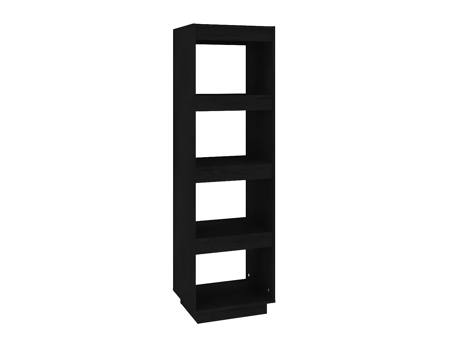 Bibliothèque-Séparateur de pièce Noir 40x35x135 Pin massif
