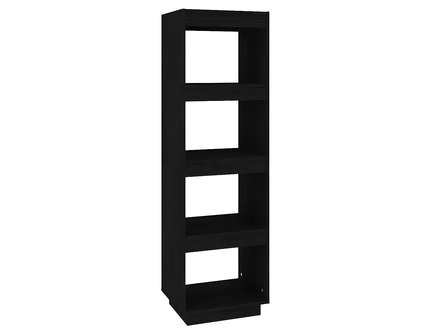 Bibliothèque-Séparateur de pièce Noir 40x35x135 Pin massif