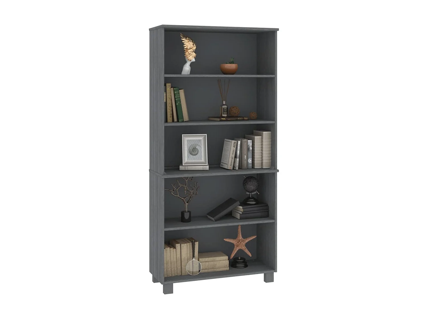 Buffet Bois massif de pin Gris foncé 2