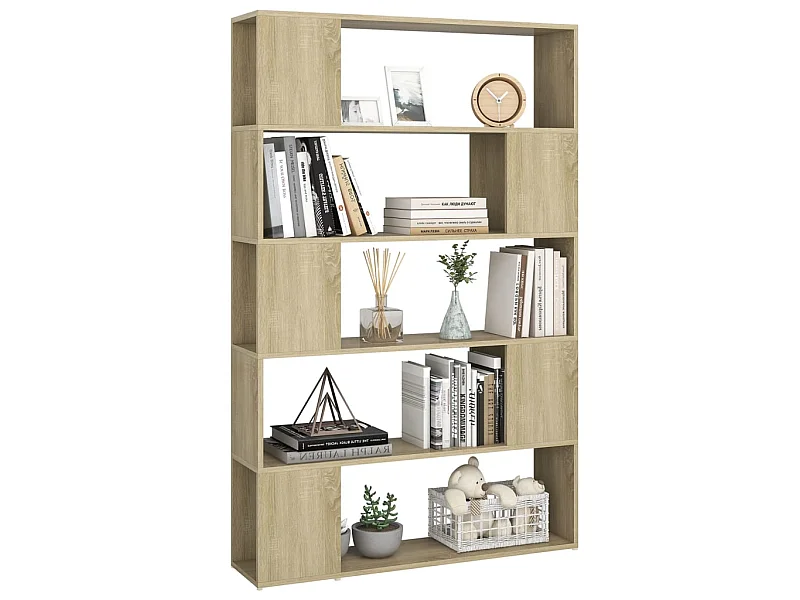 Bibliothèque-Séparateur de pièce Chêne sonoma 100x24x155
