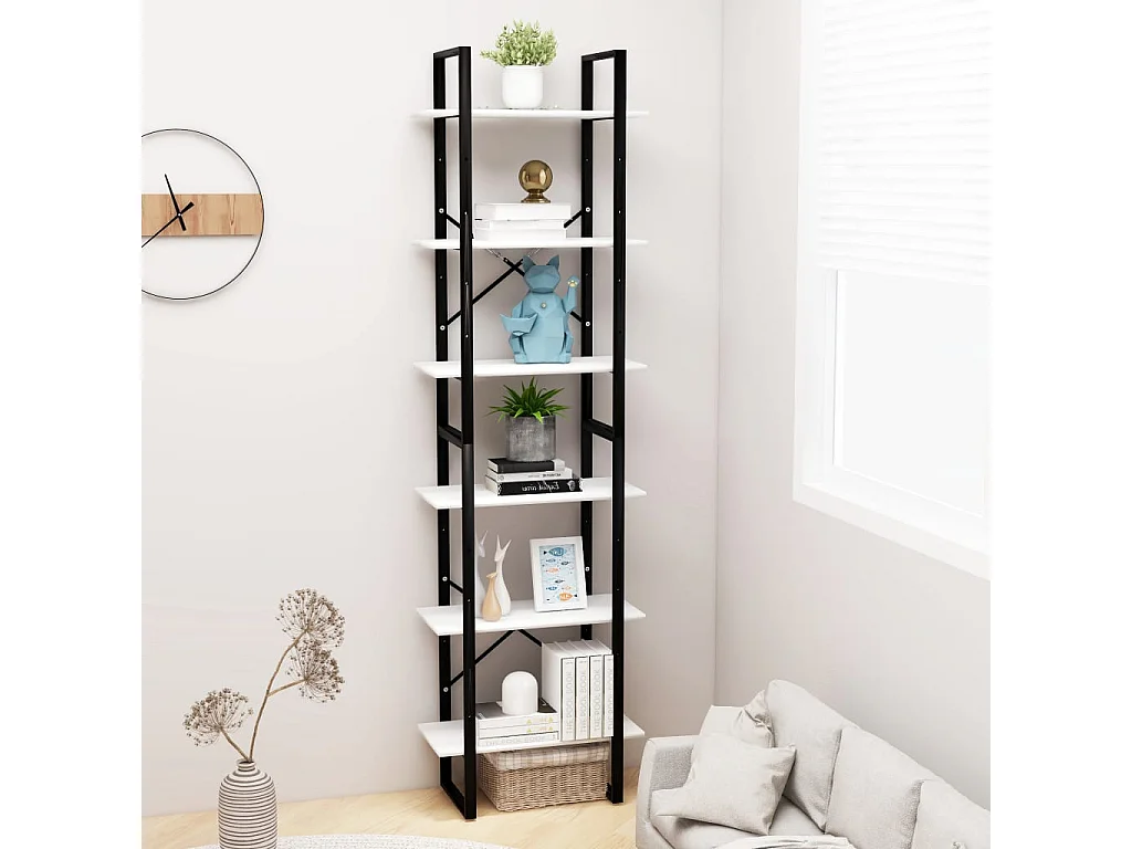 Étagère de rangement Blanc 60x30x210 Bois d'ingénierie