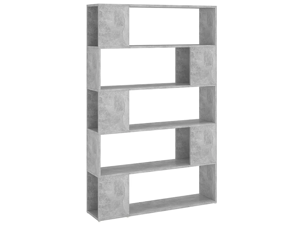 Bibliothèque de séparation Gris béton 100x24x155