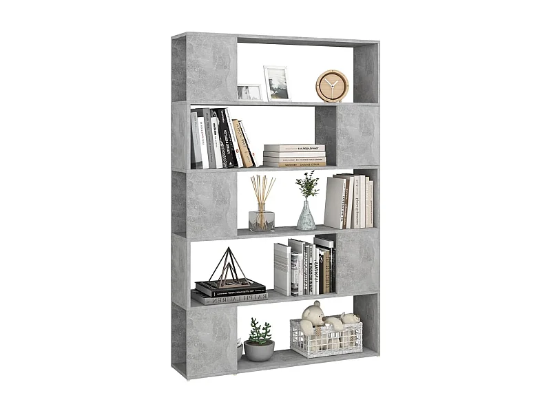 Bibliothèque de séparation Gris béton 100x24x155