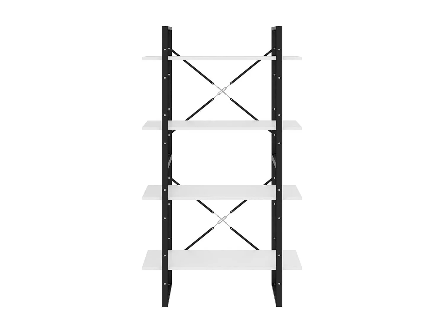 Bibliothèque à 4 niveaux Blanc 80x30x140