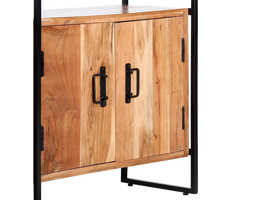 Bibliothèque à 4 niveaux 80x30x180 Bois d'acacia massif