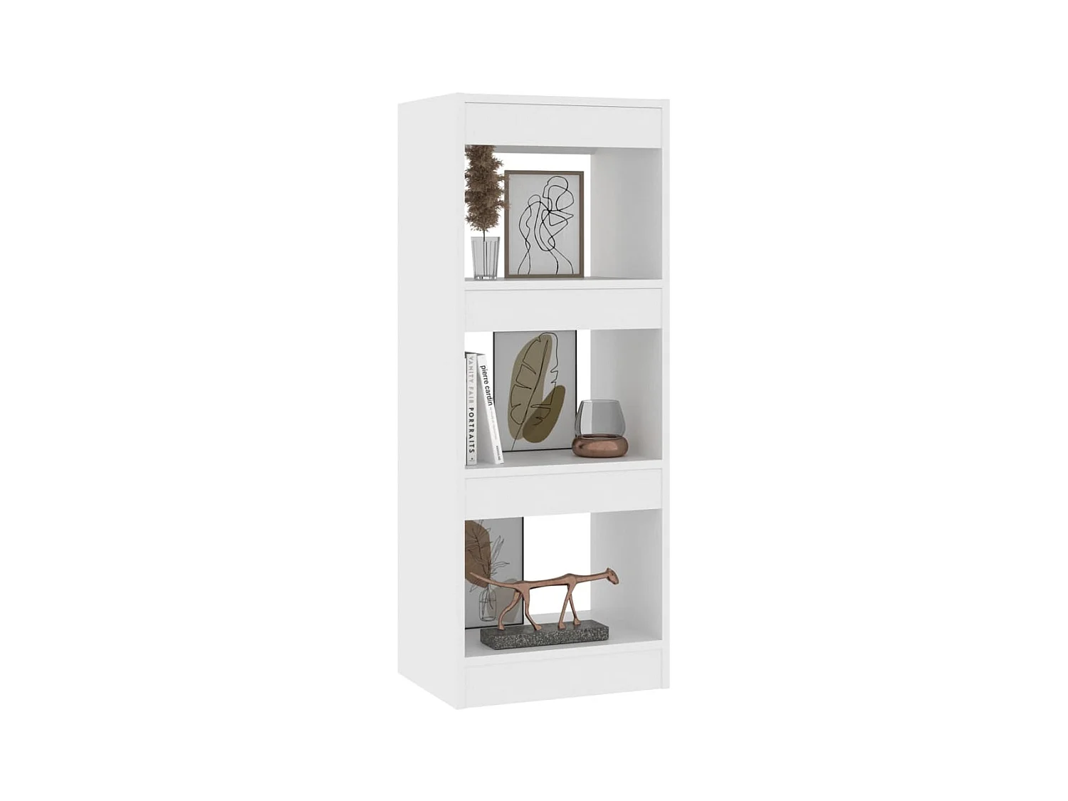 Bibliothèque-Séparateur de pièce Blanc 40x30x103