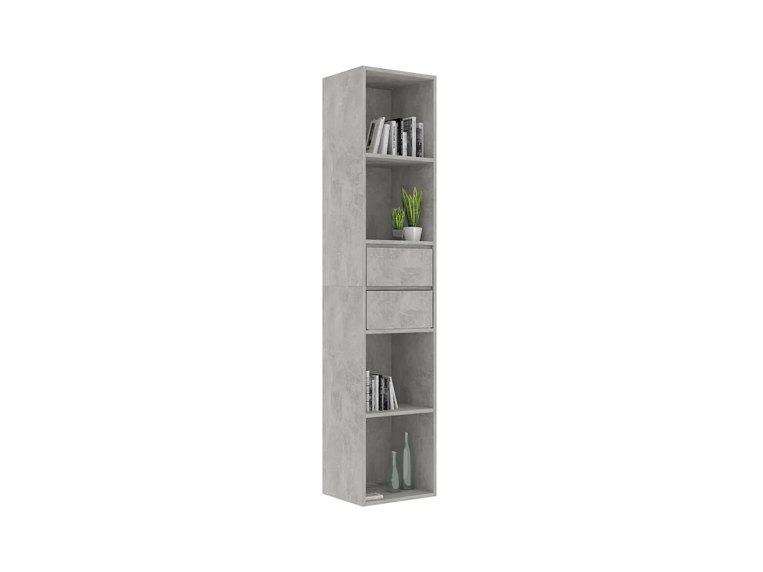 Bibliothèque Gris béton 36x30x171