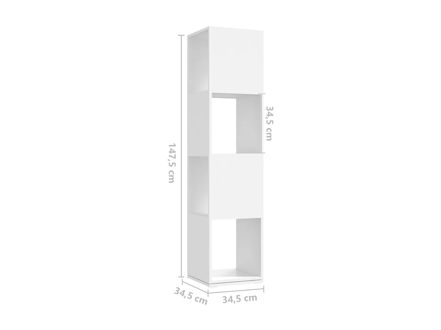 Armoire rotative Blanc 34,5x34,5x147,5