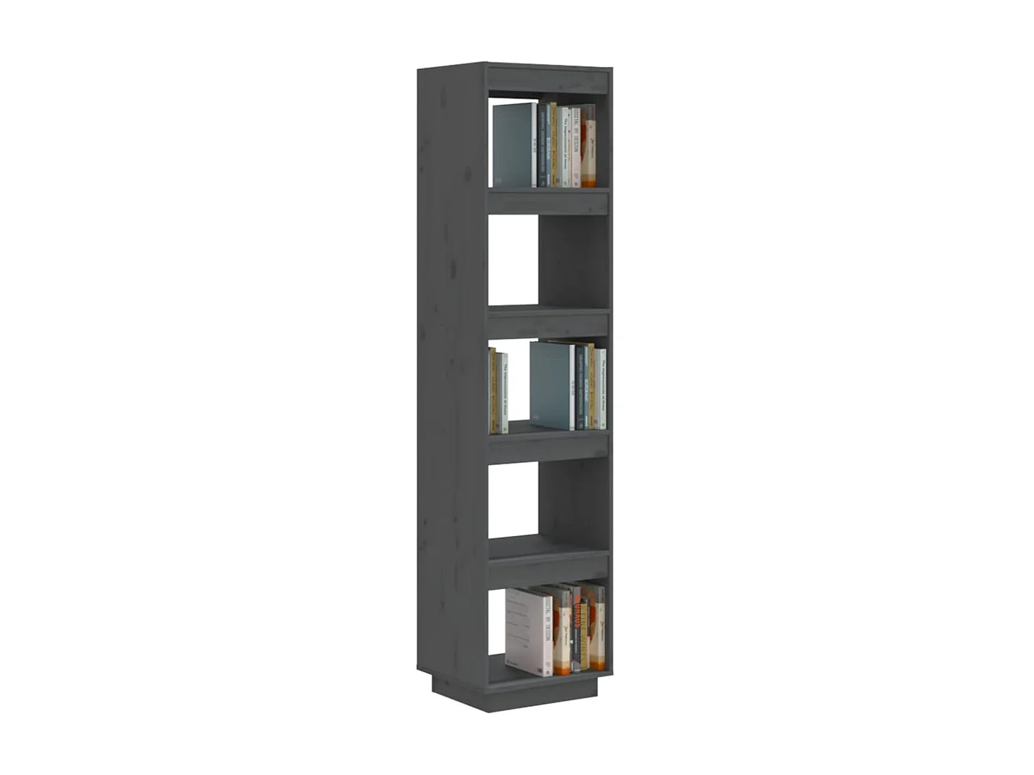 Bibliothèque-Séparateur de pièce Gris 40x35x167 Pin solide