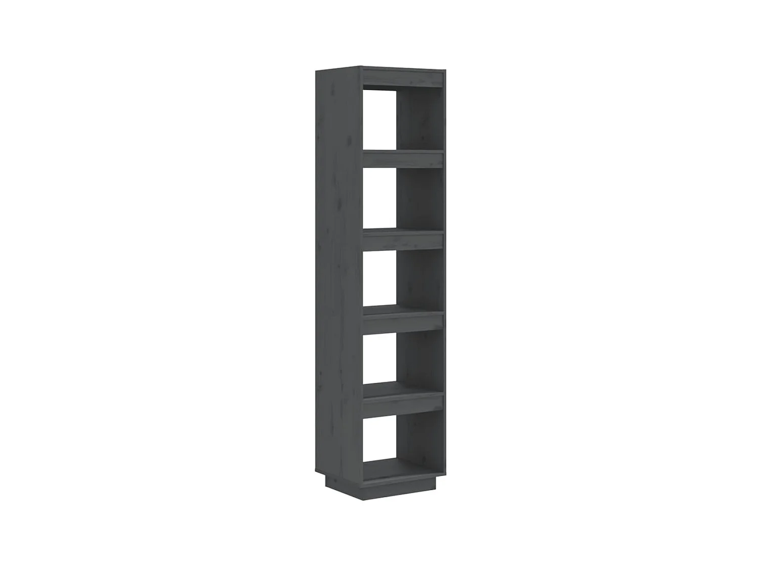 Bibliothèque-Séparateur de pièce Gris 40x35x167 Pin solide