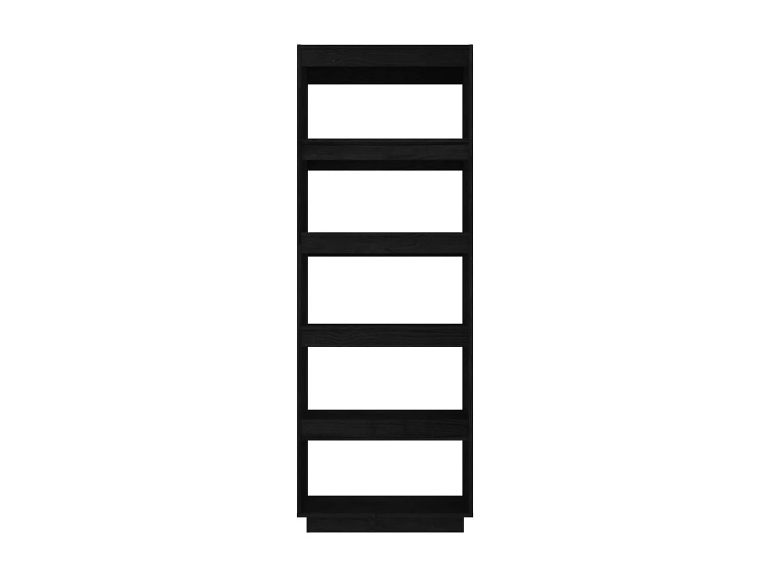 Bibliothèque-Séparateur de pièce Noir 60x35x167 Pin massif