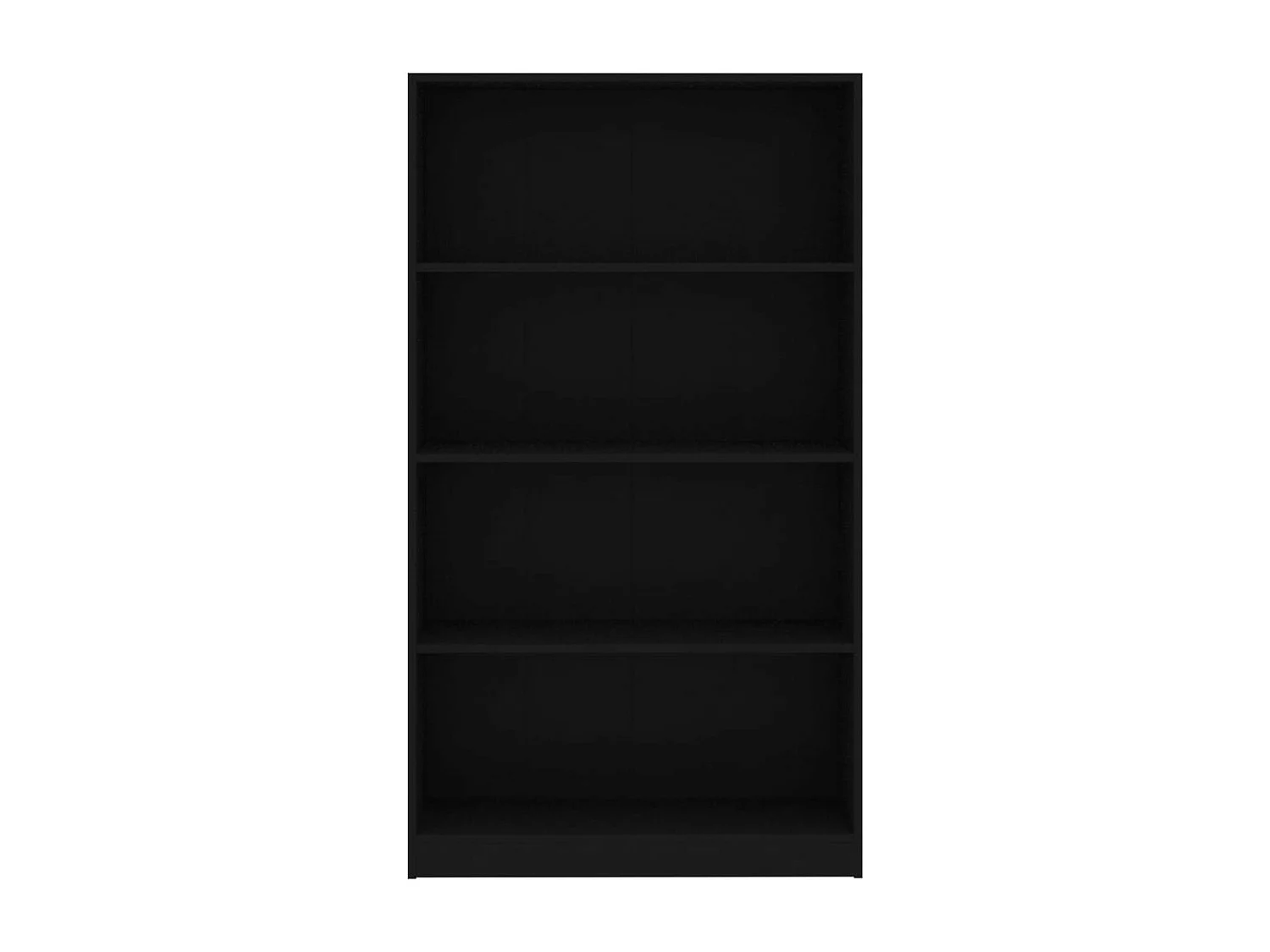 Bibliothèque à 4 niveaux Noir 80x24x142