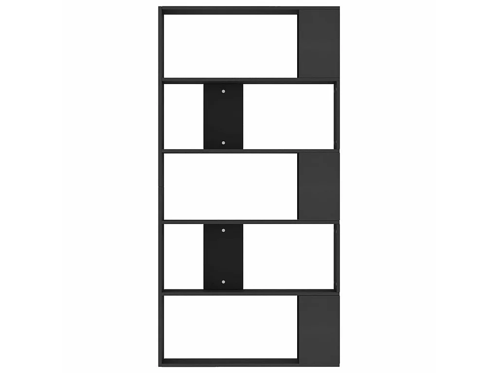 Bibliothèque-Séparateur de pièce Noir 80x24x159