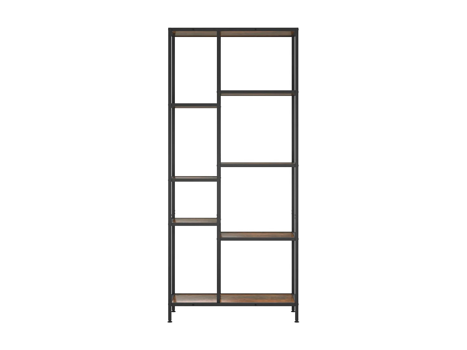 Étagère à livres 80x30x180 Acier et bois d'ingénierie