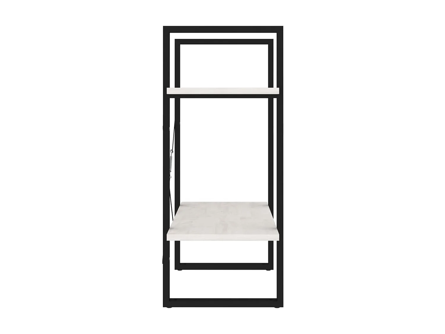 Bibliothèque à 2 niveaux Blanc 60x30x70 Bois de pin massif